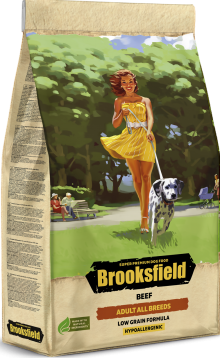 Brooksfield Полнорационный корм для взрослых собак всех пород (индейка и говядина)